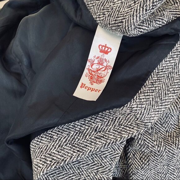 Vintage Pepper Houndstooth A-Line Jacket Sz S - Picture 8 of 9